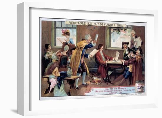 Mozart Working on His Opera the Magic Flute, 1791-null-Framed Giclee Print