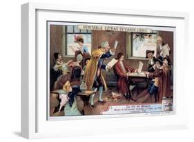 Mozart Working on His Opera the Magic Flute, 1791-null-Framed Giclee Print