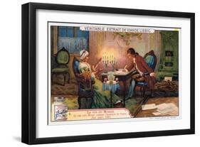 Mozart Working on the Overture for Don Giovanni, 1787-null-Framed Giclee Print