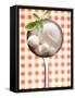 Mozzarella with Basil in Ladle-Marc O^ Finley-Framed Stretched Canvas