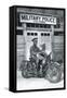 Mp on His Motorcycle-null-Framed Stretched Canvas