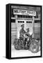 Mp on His Motorcycle-null-Framed Stretched Canvas