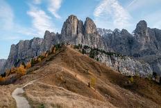 Mountain Landscape of Rocky Dolomites. Passo Gardena South Tyrol in Italy.-mpalis-Photographic Print