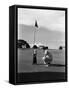 Mr. Ainar Westley and His Son Mike on the Golf Course at the Canlubang Sugarcane Plantation-Carl Mydans-Framed Stretched Canvas