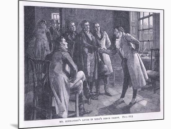 Mr Alexander's Levee in the Kings Bench Prison AD 1830-Henry Gillard Glindoni-Mounted Giclee Print
