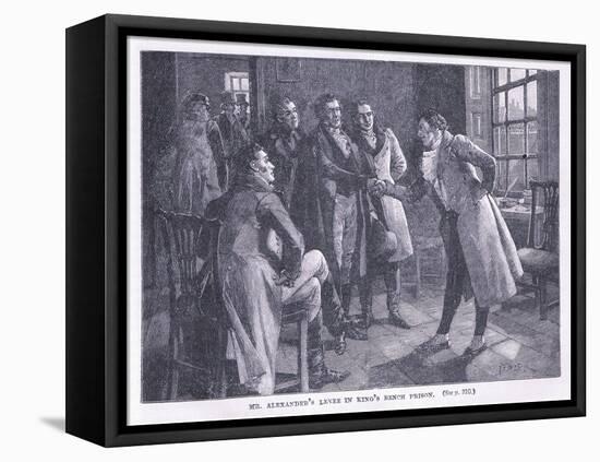 Mr Alexander's Levee in the Kings Bench Prison AD 1830-Henry Gillard Glindoni-Framed Stretched Canvas
