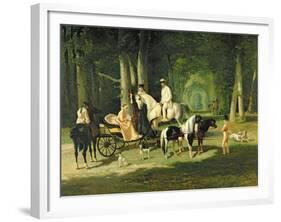 Mr. and Mrs. A Mosselman and their Two Daughters, 1848-Alfred Dedreux-Framed Giclee Print