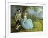 Mr. and Mrs. Andrews, circa 1748-9 (Detail)-Thomas Gainsborough-Framed Giclee Print