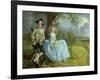 Mr. and Mrs. Andrews, circa 1748-9 (Detail)-Thomas Gainsborough-Framed Giclee Print