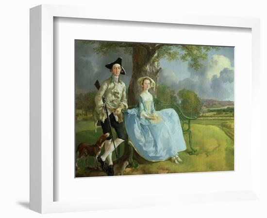 Mr. and Mrs. Andrews, circa 1748-9 (Detail)-Thomas Gainsborough-Framed Premium Giclee Print