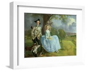 Mr. and Mrs. Andrews, circa 1748-9 (Detail)-Thomas Gainsborough-Framed Premium Giclee Print