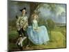 Mr. and Mrs. Andrews, circa 1748-9 (Detail)-Thomas Gainsborough-Mounted Premium Giclee Print