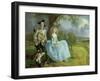 Mr. and Mrs. Andrews, circa 1748-9 (Detail)-Thomas Gainsborough-Framed Giclee Print