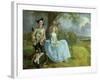 Mr. and Mrs. Andrews, circa 1748-9 (Detail)-Thomas Gainsborough-Framed Giclee Print