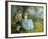 Mr. and Mrs. Andrews, circa 1748-9 (Detail)-Thomas Gainsborough-Framed Giclee Print