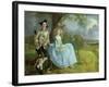 Mr. and Mrs. Andrews, circa 1748-9 (Detail)-Thomas Gainsborough-Framed Giclee Print