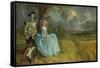 Mr And Mrs Andrews-Thomas Gainsborough-Framed Stretched Canvas