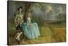 Mr And Mrs Andrews-Thomas Gainsborough-Stretched Canvas