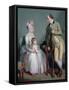 Mr and Mrs Custance of Norwich and their Daughter Frances, C.1786-Sir William Beechey-Framed Stretched Canvas