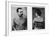 Mr and Mrs Frank Burgh Demonstrate the Art of Tattooing in Usa, 1893-null-Framed Giclee Print