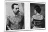 Mr and Mrs Frank Burgh Demonstrate the Art of Tattooing in Usa, 1893-null-Mounted Giclee Print