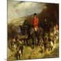 Mr and Mrs Lewis Priestman on Hunters with the Braes of Derwent Hunt in a Landscape-John Charlton-Mounted Giclee Print