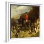 Mr and Mrs Lewis Priestman on Hunters with the Braes of Derwent Hunt in a Landscape-John Charlton-Framed Giclee Print