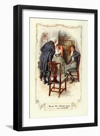 Mr and Mrs Morland's Surprise ......Was Considerable, 1907-Charles Edmund Brock-Framed Giclee Print