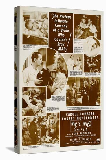 Mr. and Mrs. Smith, Robert Montgomery, Carole Lombard, 1941-null-Stretched Canvas