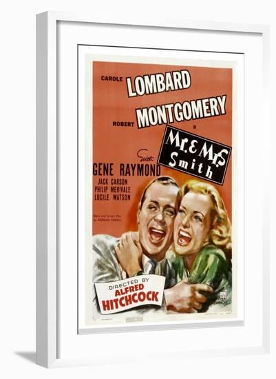 Mr. and Mrs. Smith, Robert Montgomery, Carole Lombard, 1941-null-Framed Art Print