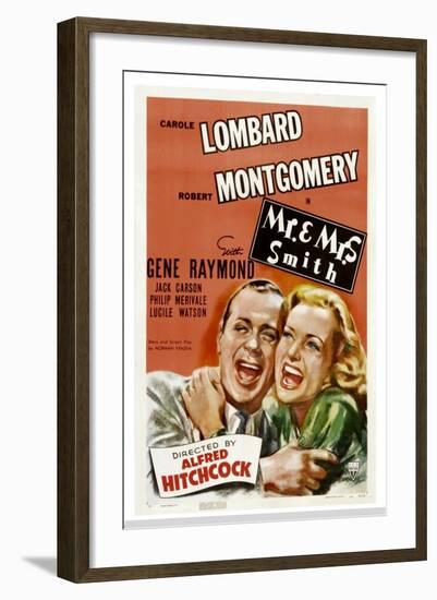 Mr. and Mrs. Smith, Robert Montgomery, Carole Lombard, 1941-null-Framed Art Print