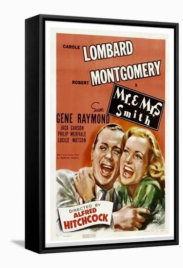 Mr. and Mrs. Smith, Robert Montgomery, Carole Lombard, 1941-null-Framed Stretched Canvas