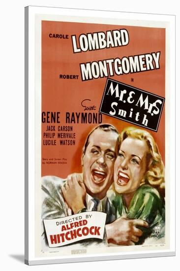 Mr. and Mrs. Smith, Robert Montgomery, Carole Lombard, 1941-null-Stretched Canvas