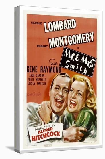 Mr. and Mrs. Smith, Robert Montgomery, Carole Lombard, 1941-null-Stretched Canvas
