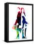 Mr. and Mrs. Smith Watercolor-Lana Feldman-Framed Stretched Canvas