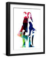 Mr. and Mrs. Smith Watercolor-Lana Feldman-Framed Art Print