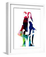 Mr. and Mrs. Smith Watercolor-Lana Feldman-Framed Art Print