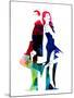 Mr. and Mrs. Smith Watercolor-Lana Feldman-Mounted Art Print