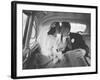 Mr. and Mrs. Thomas Beagan Jr. Kissing in Back of Car after their Wedding Ceremony-Ed Clark-Framed Photographic Print