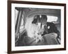 Mr. and Mrs. Thomas Beagan Jr. Kissing in Back of Car after their Wedding Ceremony-Ed Clark-Framed Photographic Print