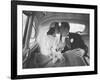 Mr. and Mrs. Thomas Beagan Jr. Kissing in Back of Car after their Wedding Ceremony-Ed Clark-Framed Photographic Print