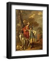 Mr. and Mrs. Thomas Coltman About to Set out on a Ride, Full Length-Joseph Wright of Derby-Framed Giclee Print