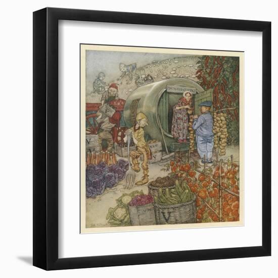 Mr and Mrs Vinegar-Arthur Rackham-Framed Art Print