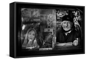 Mr. Antonio in His Small Kiosk.-Antonio Grambone-Framed Stretched Canvas