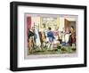 Mr B. Promoted to Lieut. and First Putting on His Uniform, 1835 (Hand-Coloured Aquatint)-George Cruikshank-Framed Giclee Print