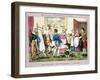 Mr B. Promoted to Lieut. and First Putting on His Uniform, 1835 (Hand-Coloured Aquatint)-George Cruikshank-Framed Giclee Print