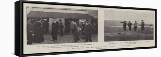 Mr Balfour at the Manchester City V Stoke Football Match-null-Framed Stretched Canvas