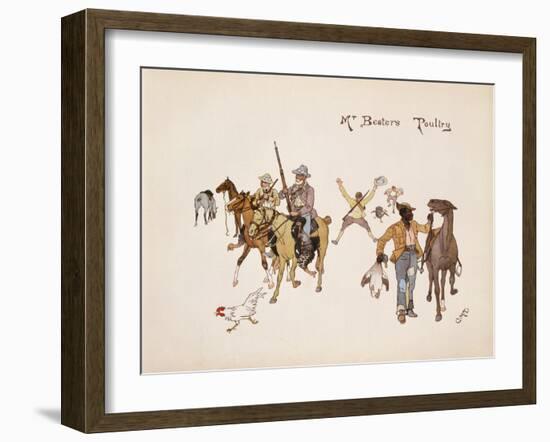 Mr Bester's Poultry, from 'The Leaguer of Ladysmith', 1900 (Colour Litho)-Captain Clive Dixon-Framed Giclee Print