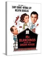 Mr. Blandings Builds His Dream House, Melvyn Douglas, Myrna Loy, Cary Grant, 1948-null-Stretched Canvas