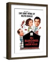 Mr. Blandings Builds His Dream House, Melvyn Douglas, Myrna Loy, Cary Grant, 1948-null-Framed Photo